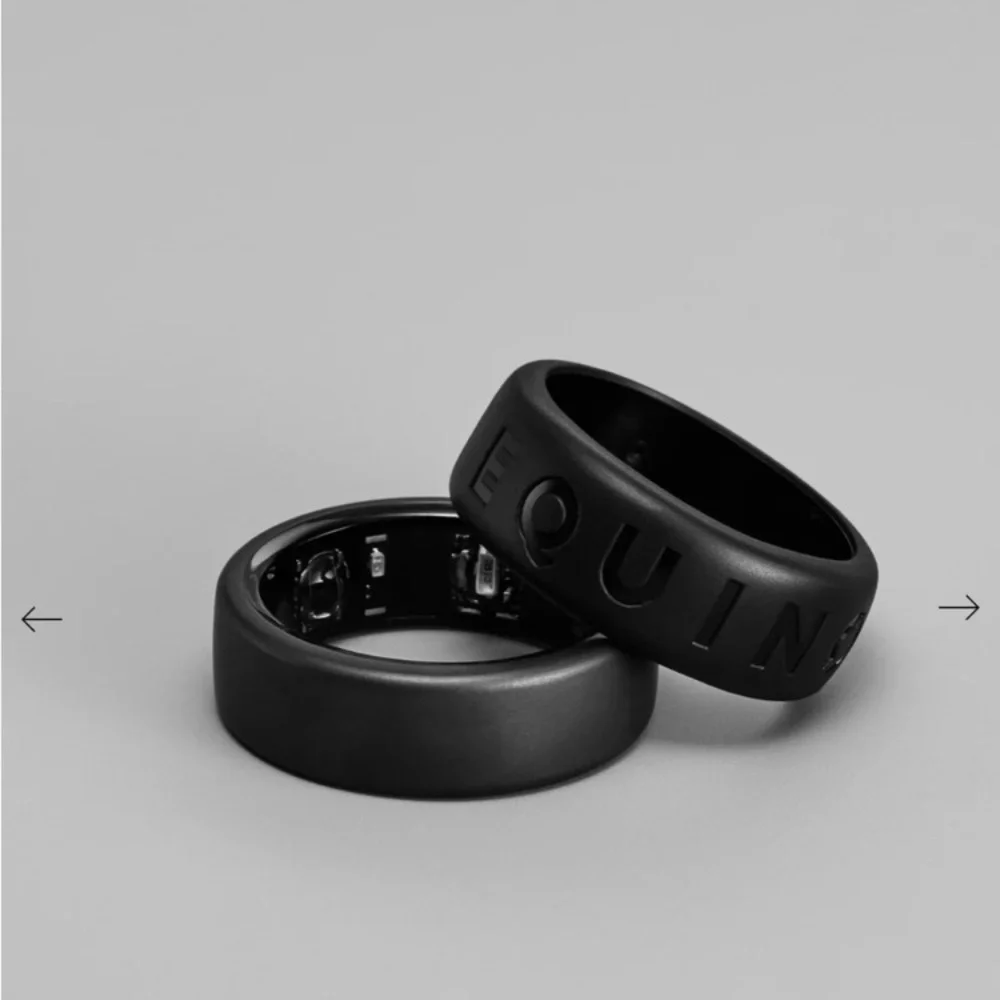 Oura Equinox Black Smart Ring Set with Charging Case and Pouch